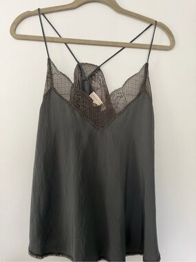 Lovestitch Lace Trim Charcoal Cami size M
